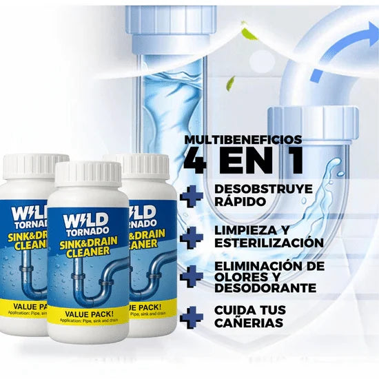 3x1 ¡Mega Promo! Súper Destapador de Cañerías Wild Tornado™ - Destapa absolutamente TODO
