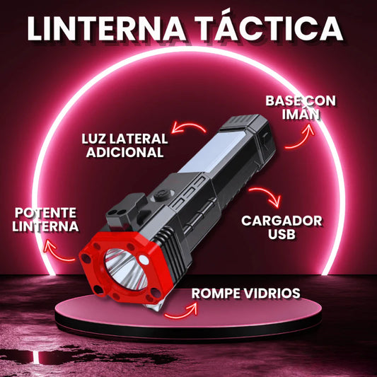 Linterna Tactica 4 en 1 Recargable