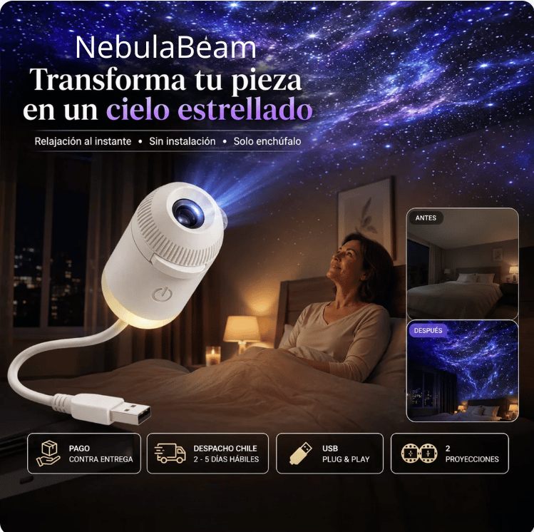 NebulaBeam - Transforma tu pieza en un cielo estrellado